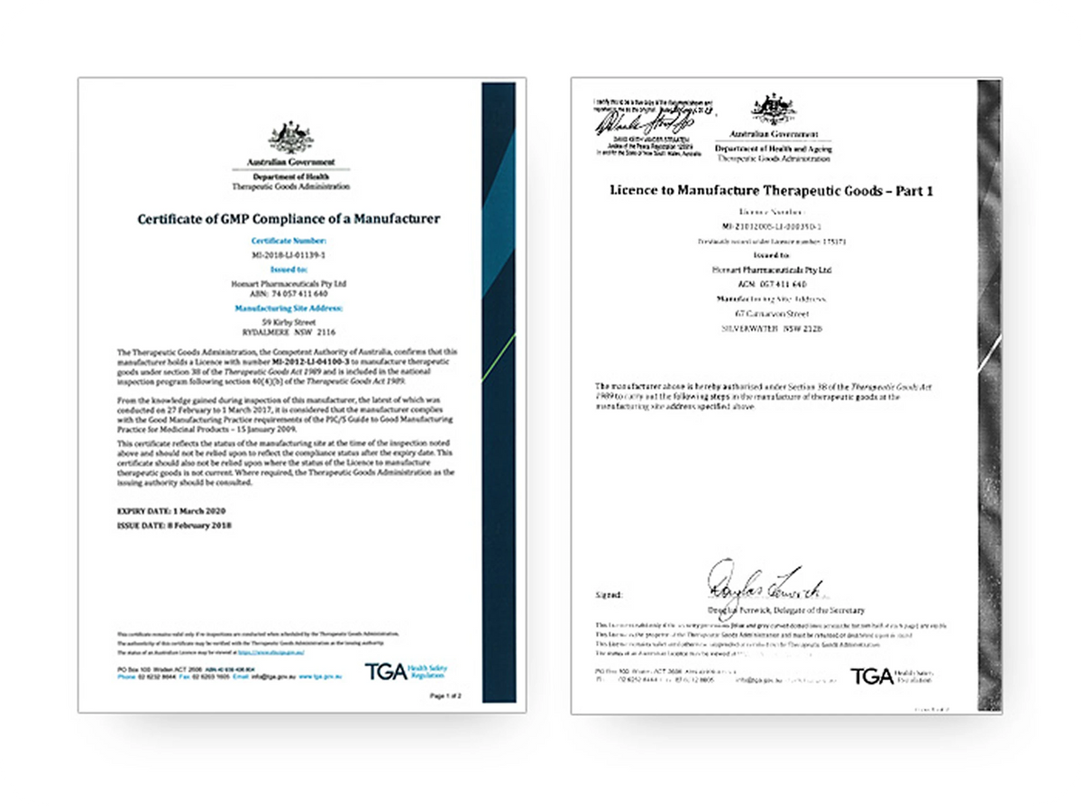 Received cGMP Manufacturing License from Australian TGA