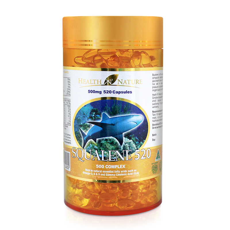 Squalene 500mg Complex 520 Capsules