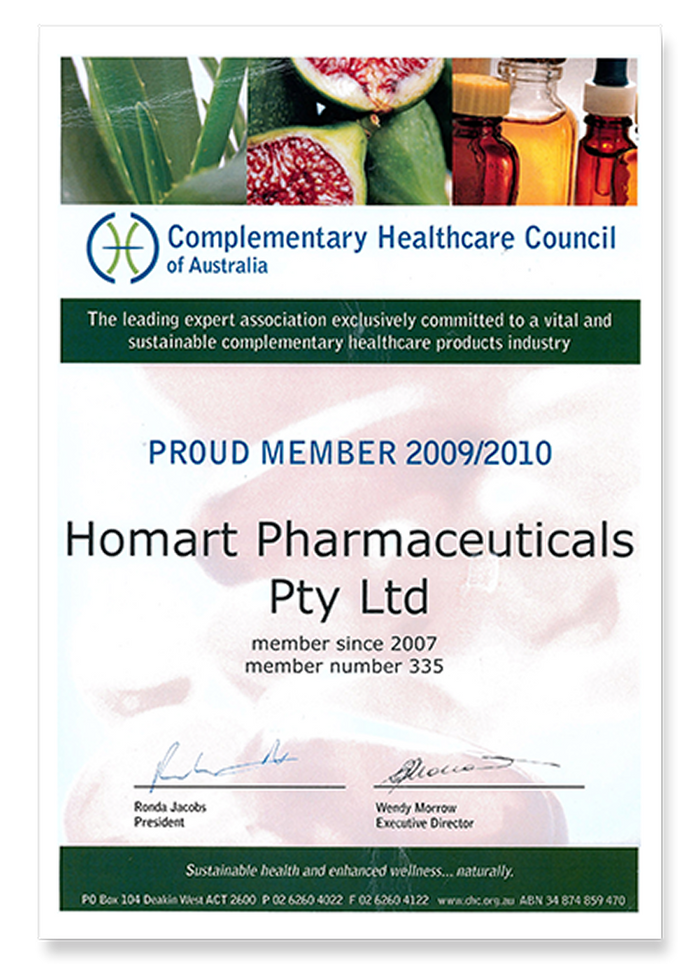 CHC Membership Certificate