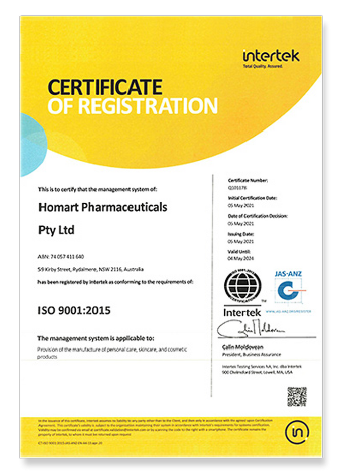 ISO 9001: 2015 Certificate