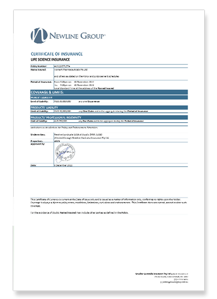 Newline Group Certificate